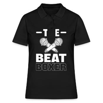 Beatboxer Beatbox Beatboxen Musiker Rapper Rap Bea - Frauen Polo Shirt - Schwarz - Vorne - Ailine (174cm)
