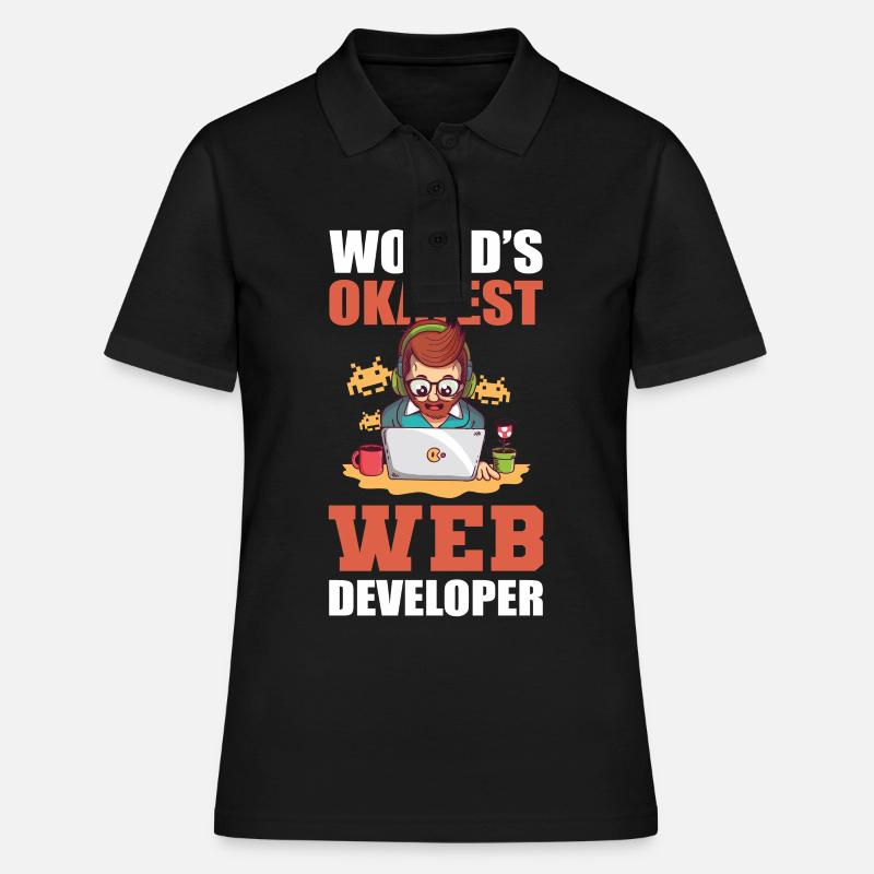 Worlds Okayest Web Developer Programmer - Polo Femme - noir