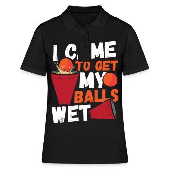 Beer Pong Beer Party Team Player Ping-Pong - Polo Femme - noir - Devant - Ailine (174cm)