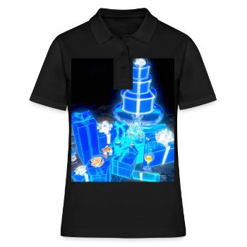 Christmas Christmas Tree Schematic Blueprint - Women's Polo Shirt - black - Front - Ailine (174cm)