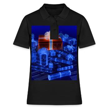 Christmas Christmas Tree Schematic Blueprint - Women's Polo Shirt - black - Front - Ailine (174cm)