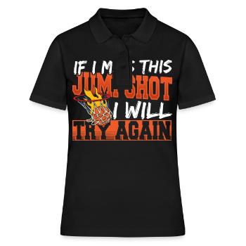 Basketballer Basketball Basketball Spieler Slamdun - Frauen Polo Shirt - Schwarz - Vorne - Ailine (174cm)