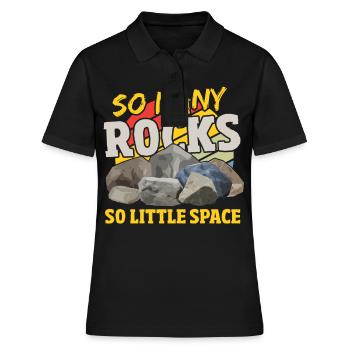 Mineralien Steine Forschung Geologie - Frauen Polo Shirt - Schwarz - Vorne - Ailine (174cm)
