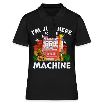 Kasino Glücksspiel Spielautomat Kartenspiel - Frauen Polo Shirt - Schwarz - Vorne - Ailine (174cm)
