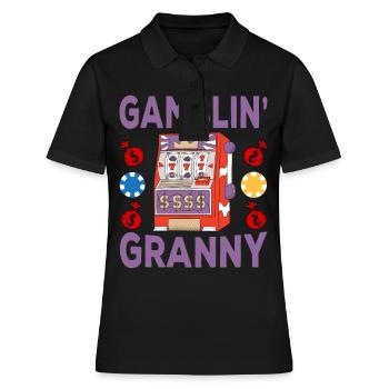 Kasino Glücksspiel Spielautomat Kartenspiel - Frauen Polo Shirt - Schwarz - Vorne - Ailine (174cm)