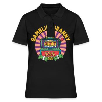Kasino Glücksspiel Spielautomat Kartenspiel - Frauen Polo Shirt - Schwarz - Vorne - Ailine (174cm)