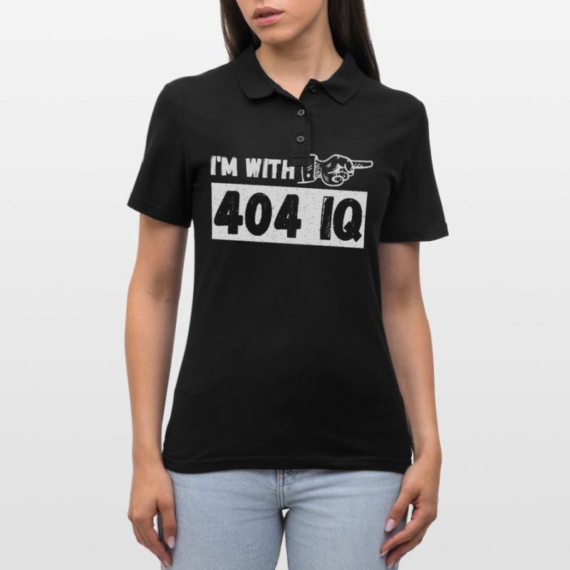 I'm with Stupid 404 Error Programmer Coding Frauen Polo Shirt