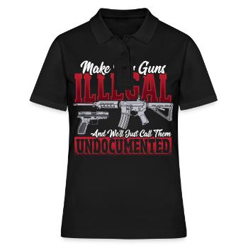 2nd Amendment Gun Rights Gun Lover - Women's Polo Shirt - black - Front - Ailine (174cm)