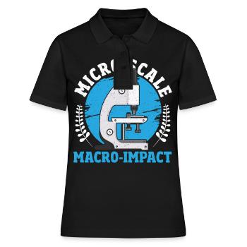 Micro-Scale, Macro-Impact Microbiology - Women's Polo Shirt - black - Front - Ailine (174cm)