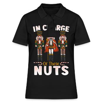 In Charge Of These Nuts Nutcracker Ballet - Frauen Polo Shirt - Schwarz - Vorne - Ailine (174cm)