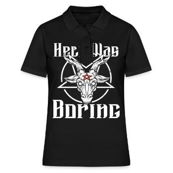 Satan Belzébuth Diable Gothique Pentagramme Mystique - Polo Femme - noir - Devant - Ailine (174cm)