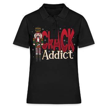 Crack Addict Nutcracker Christmas Squad Ballet - Frauen Polo Shirt - Schwarz - Vorne - Ailine (174cm)
