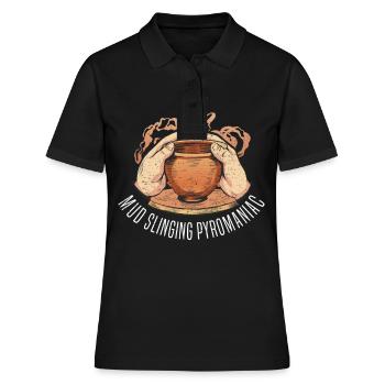 Töpfern Ton Töpferkurs Töpferei Getöpfert - Frauen Polo Shirt - Schwarz - Vorne - Ailine (174cm)