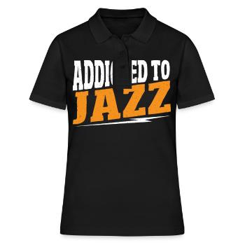 Accro au jazz jazz musique jazz jazz auditeur - Polo Femme - noir - Devant - Ailine (174cm)