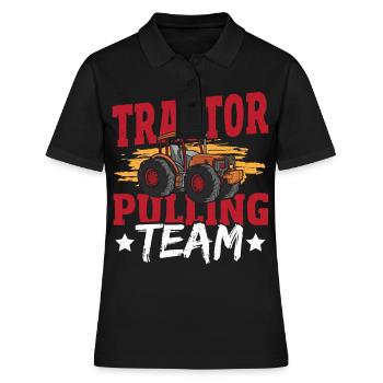 Tractor Pulling Team Tractor Puller Tractorpulling - Women's Polo Shirt - black - Front - Ailine (174cm)