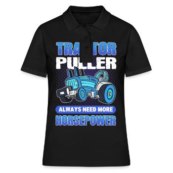 Tractor ziehen Traktor ziehen Traktorziehen Truck - Frauen Polo Shirt - Schwarz - Vorne - Ailine (174cm)