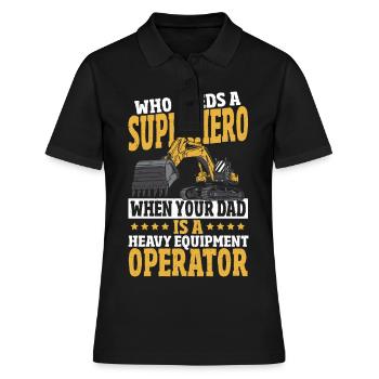 Opérateur de machine Opérateur de machine de construction Machines de construction - Polo Femme - noir - Devant - Ailine (174cm)