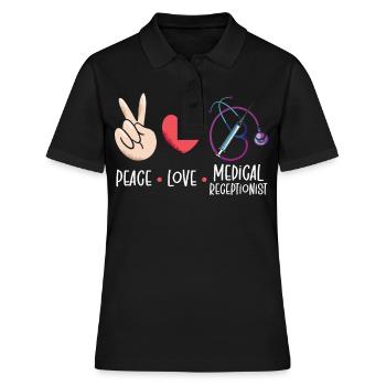 Réceptionniste médicale Réception médicale - Polo Femme - noir - Devant - Ailine (174cm)
