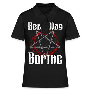 Satan Belzébuth Diable Gothique Pentagramme Mystique - Polo Femme - noir - Devant - Ailine (174cm)