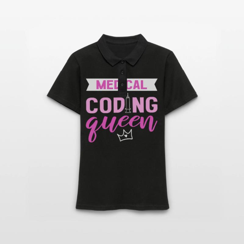 Medical Coding Queen Clinical Coder Medical Coder Women's Polo Shirt