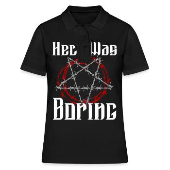 Satan Beelzebub Teufel Gothic Pentagram Mystisch - Frauen Polo Shirt - Schwarz - Vorne - Ailine (174cm)