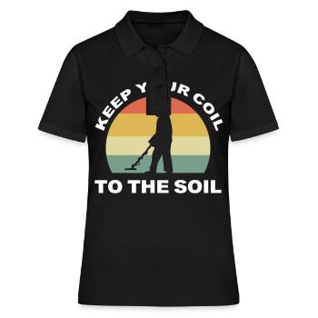 Keep Your Coil To The Soil Metal Detector Metal - Women's Polo Shirt - black - Front - Ailine (174cm)