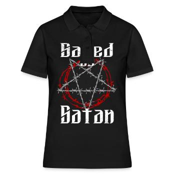Satan Belzébuth Diable Gothique Pentagramme Mystique - Polo Femme - noir - Devant - Ailine (174cm)