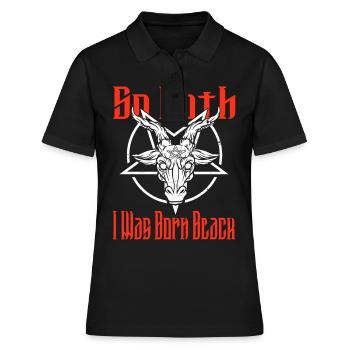 Satan Belzébuth Diable Gothique Pentagramme Mystique - Polo Femme - noir - Devant - Ailine (174cm)