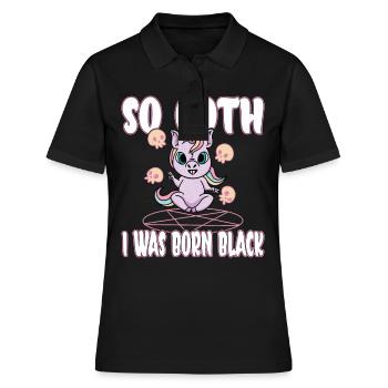 Satan Belzébuth Diable Gothique Pentagramme Mystique - Polo Femme - noir - Devant - Ailine (174cm)