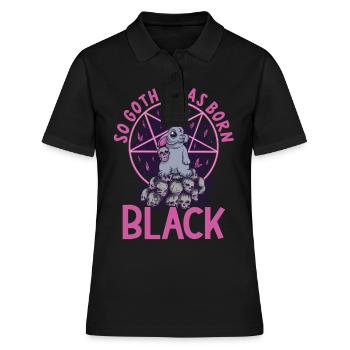 Satan Belzébuth Diable Gothique Pentagramme Mystique - Polo Femme - noir - Devant - Ailine (174cm)
