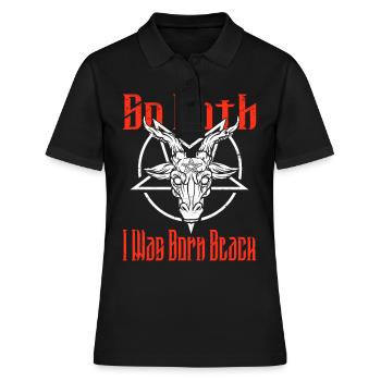 Satan Belzébuth Diable Gothique Pentagramme Mystique - Polo Femme - noir - Devant - Ailine (174cm)