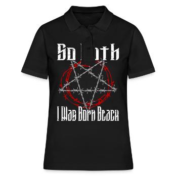 Satan Beelzebub Teufel Gothic Pentagram Mystisch - Frauen Polo Shirt - Schwarz - Vorne - Ailine (174cm)