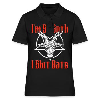 Satan Belzébuth Diable Gothique Pentagramme Mystique - Polo Femme - noir - Devant - Ailine (174cm)