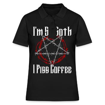 Satan Belzébuth Diable Gothique Pentagramme Mystique - Polo Femme - noir - Devant - Ailine (174cm)