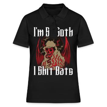 Satan Beelzebub Teufel Gothic Pentagram Mystisch - Frauen Polo Shirt - Schwarz - Vorne - Ailine (174cm)