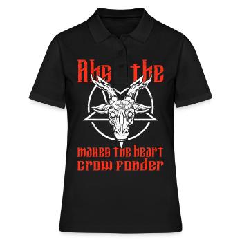 Satan Beelzebub Teufel Gothic Pentagram Mystisch - Frauen Polo Shirt - Schwarz - Vorne - Ailine (174cm)