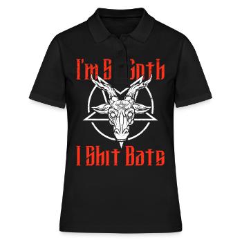 Satan Belzébuth Diable Gothique Pentagramme Mystique - Polo Femme - noir - Devant - Ailine (174cm)