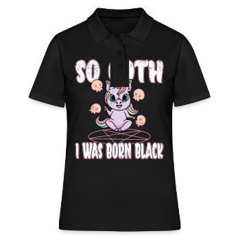 Satan Belzébuth Diable Gothique Pentagramme Mystique - Polo Femme - noir - Devant - Ailine (174cm)