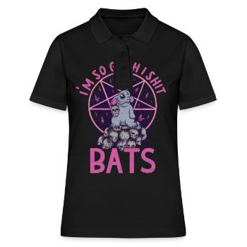 Satan Beelzebub Teufel Gothic Pentagram Mystisch - Frauen Polo Shirt - Schwarz - Vorne - Ailine (174cm)
