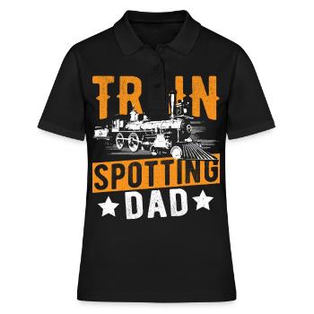 Train Spotting Dad Trainspotter Train Spotting - Women's Polo Shirt - black - Front - Ailine (174cm)