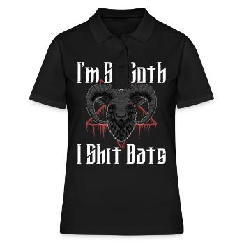 Satan Beelzebub Teufel Gothic Pentagram Mystisch - Frauen Polo Shirt - Schwarz - Vorne - Ailine (174cm)