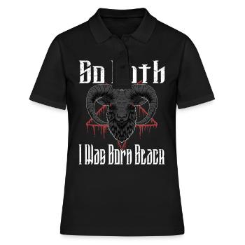 Satan Belzébuth Diable Gothique Pentagramme Mystique - Polo Femme - noir - Devant - Ailine (174cm)