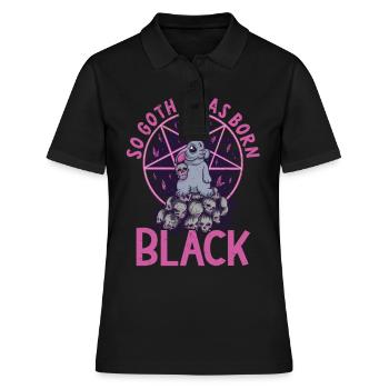 Satan Belzébuth Diable Gothique Pentagramme Mystique - Polo Femme - noir - Devant - Ailine (174cm)