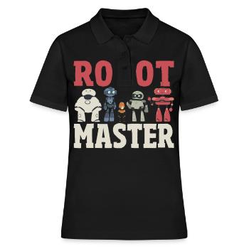 Robot Master Robots Engineer Robotics - Women's Polo Shirt - black - Front - Ailine (174cm)