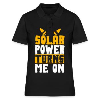 L’énergie solaire me tourne vers les énergies renouvelables - Polo Femme - noir - Devant - Ailine (174cm)