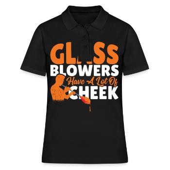 Glasbläser haben eine Menge Frechheit Glasbläser - Frauen Polo Shirt - Schwarz - Vorne - Ailine (174cm)