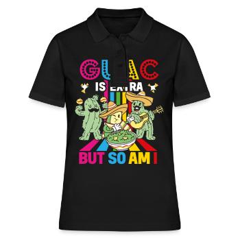 Avocat Guacamole Mexicain Mexique Latino - Polo Femme - noir - Devant - Ailine (174cm)