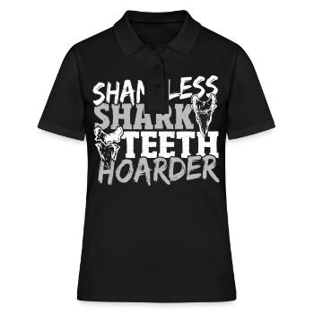 Schamloser Haizahnsammler Haizahnsammler Fossil - Frauen Polo Shirt - Schwarz - Vorne - Ailine (174cm)