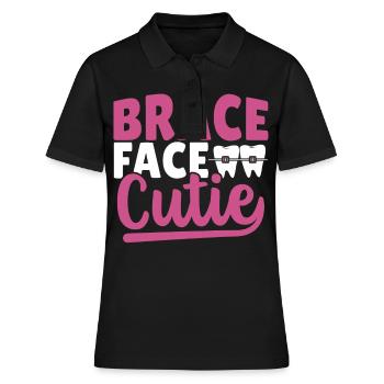 Broches Face Cutie Orthodontiste - Polo Femme - noir - Devant - Ailine (174cm)