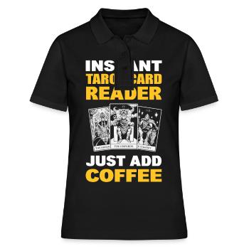Lecteur de carte de tarot instantané Easy Coffee - Polo Femme - noir - Devant - Ailine (174cm)